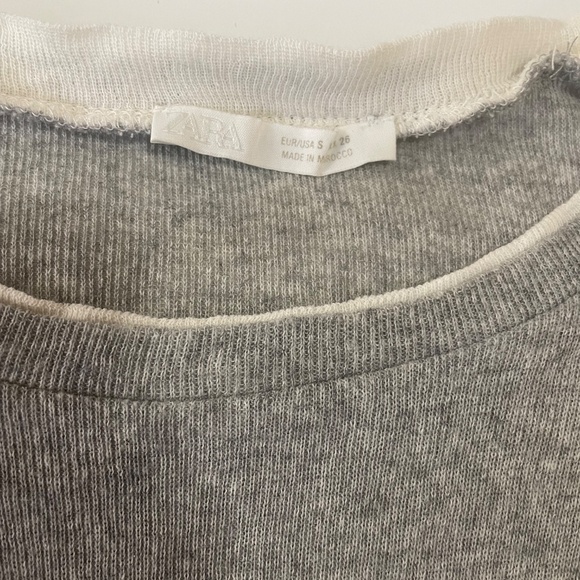 Zara white and gray T-shirt - Picture 2 of 2